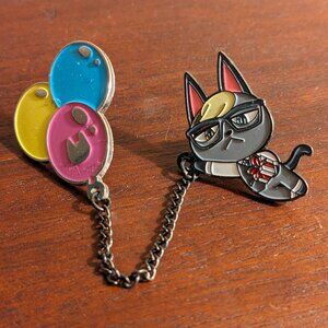 Raymond Animal Crossing Balloon Enamel Pin